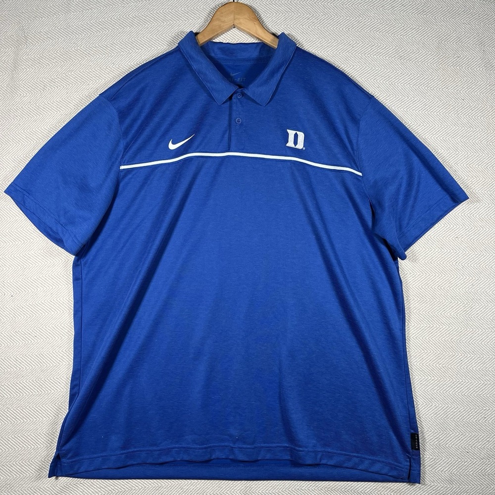 Nike Duke Blue Devils Shirt Sz XXL Golf Polo Dri Fit NCAA Basketball Football